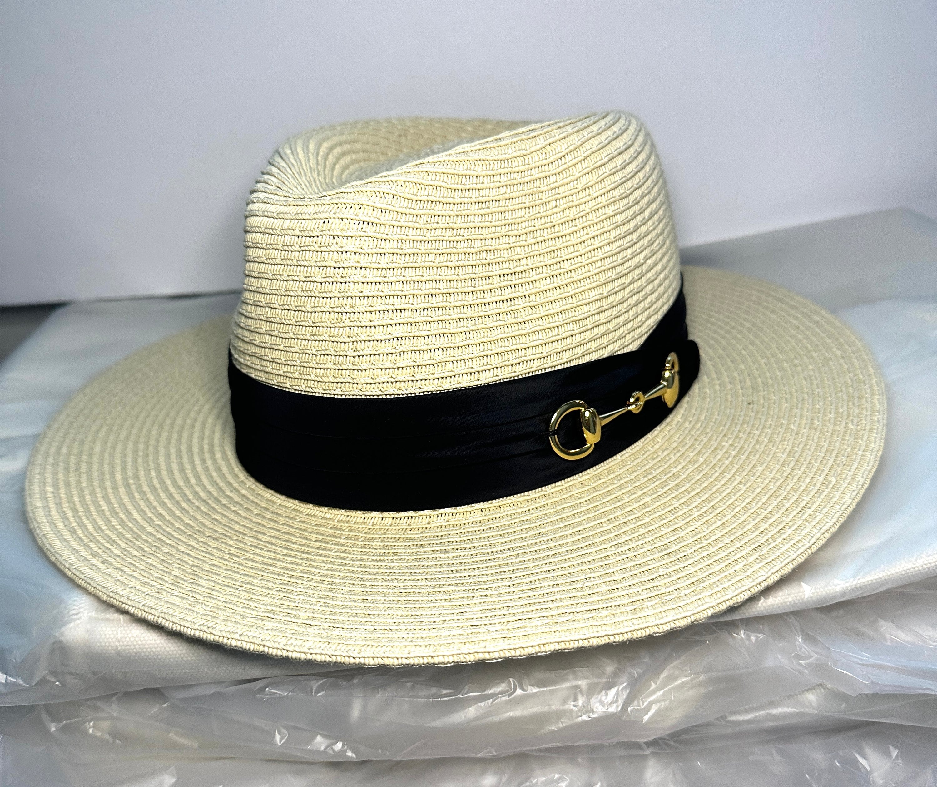 Equestrian Safari Hat with GOLD OR SILVER Bit-Keep the sun off your face & be stylish!