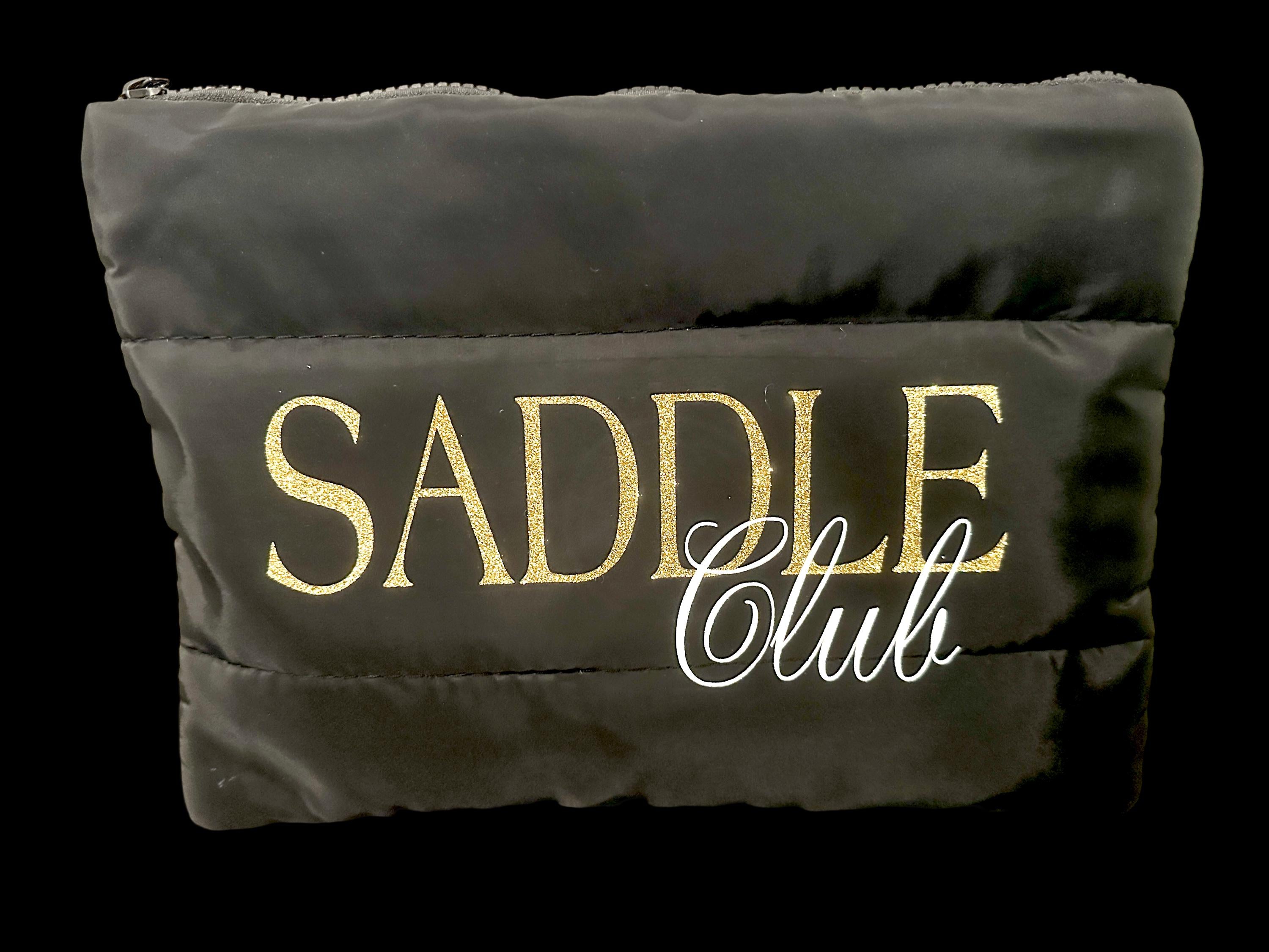 Equestrian Puffer Clutch: Saddle Club Cosmetic Bag